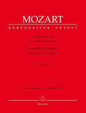 Mozart, WA: Concerto for Violin in D (K.2 K.271a) (Urtext)