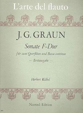 Graun, Johann Gottlieb: Sonata in F for 2 flutes and piano