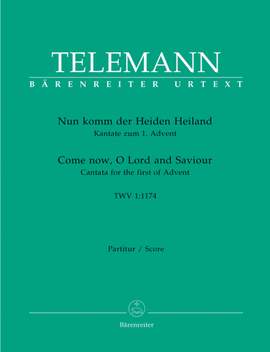 Telemann, G: Nun komm der Heiden Heiland (TVWV 1: 1174). (Come Thou of Man the Saviour) (G-E) Cantata for 1st Sunday of Advent (Urtext)