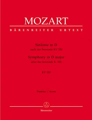 Mozart, WA: Symphony in D (K.320) after the Serenade (K.320) (Urtext)