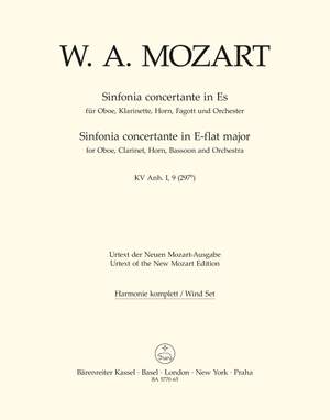 Mozart, WA: Sinfonia concertante for Ob, Cl, Hn, Bsn & Orchestra (K.Anh.1,9) (K.297b) (Urtext)