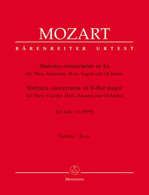 Mozart, WA: Sinfonia concertante for Ob, Cl, Hn, Bsn & Orchestra (K.Anh.1,9) (K.297b) (Urtext)
