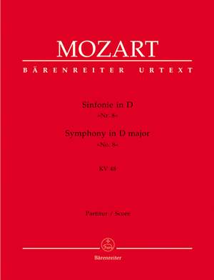 Mozart, WA: Symphony No. 8 in D (K.48) (Urtext)