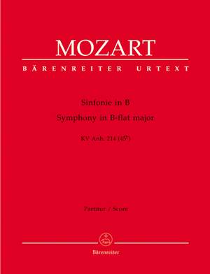 Mozart, WA: Symphony in B-flat (K.Anh.214) (K.45b) (Urtext)