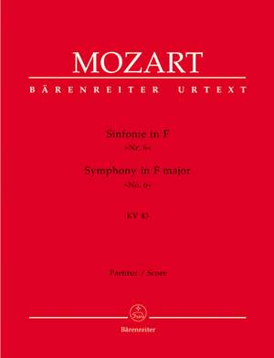 Mozart, WA: Symphony No. 6 in F (K.43) (Urtext)