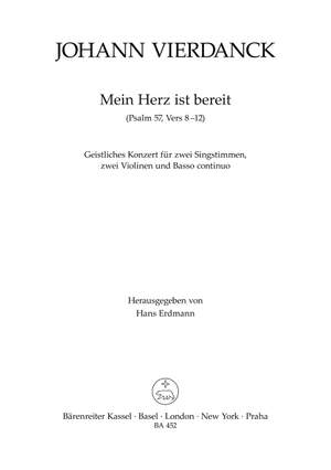 Vierdanck, J: Mein Herz ist bereit