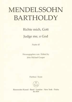 Mendelssohn, F: Judge me, o God (Psalm 43), Op.78 (Urtext) (G-E) (1st & 2nd versions)
