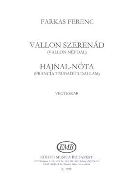 Farkas, Ferenc: Vallon szerenad / Hajnal-nota