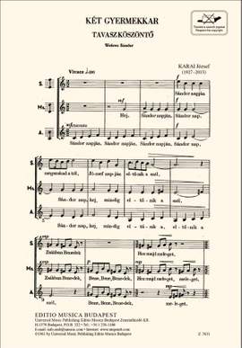 Karai, Jozsef: Two Children's Songs