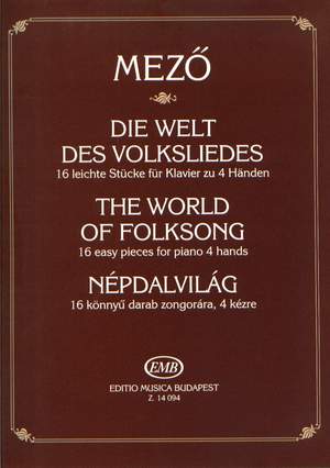 The World of Folksong - 16 easy pieces for piano 4 hands