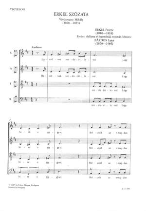 Erkel, Ferenc: Szozat