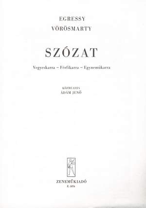 Egressy, Beni: Szozat