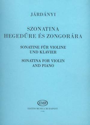 Jardanyi, Pal: Sonatina (violin and piano)