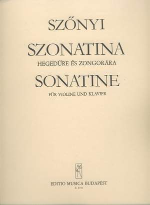 Szonyi, Erzsebet: Sonatina (violin and piano)