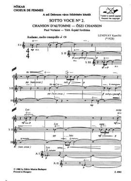 Lendvay, Kamillo: Sotto voce No.2