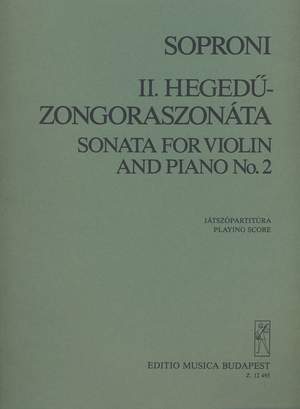 Soproni, Jozsef: Sonata No. 2