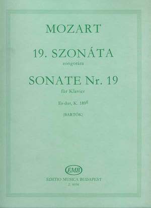 Mozart: Sonata No. 19 E-flat major, K 189g