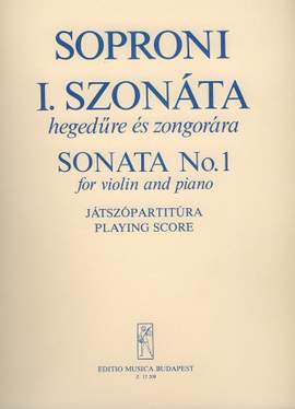 Soproni, Jozsef: Sonata No. 1