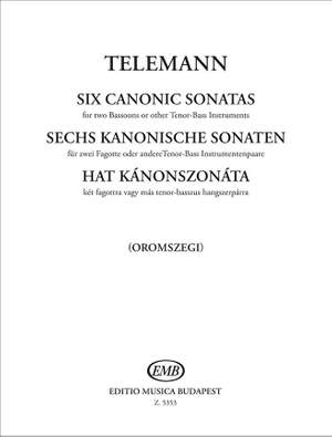 Telemann, Georg Philipp: Six Canonic Sonatas (two bassoons)