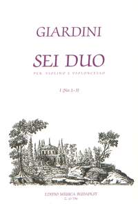 Giardini, Felice de: Sei duo per violino e violoncello 1