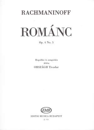 Rachmaninov, Sergei: Romance op. 4, no. 5