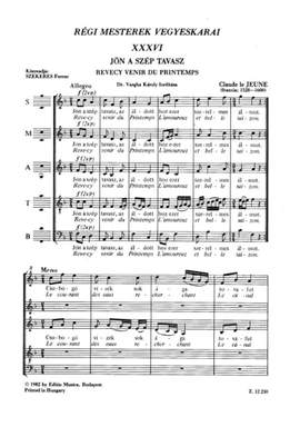 Szekeres, Ferenc: Regi mesterek vegyeskarai 36