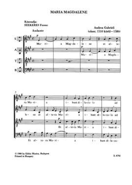 Szekeres, Ferenc: Regi mesterek vegyeskarai 33
