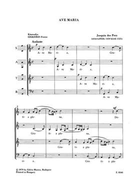 Szekeres, Ferenc: Regi mesterek vegyeskarai 29
