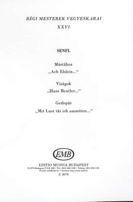 Szekeres, Ferenc: Regi mesterek vegyeskarai 26