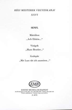 Szekeres, Ferenc: Regi mesterek vegyeskarai 26