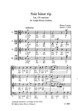 Szekeres, Ferenc: Regi mesterek vegyeskarai 11