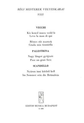 Szekeres, Ferenc: Regi mesterek vegyeskarai 8