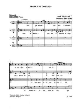 Szekeres, Ferenc: Regi mesterek vegyeskarai 43