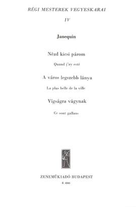 Szekeres, Ferenc: Regi mesterek vegyeskarai 4