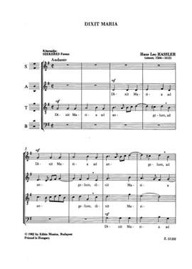 Szekeres, Ferenc: Regi mesterek vegyeskarai 38