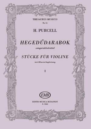 Purcell, Henry: Pieces for violin and piano Vol.1