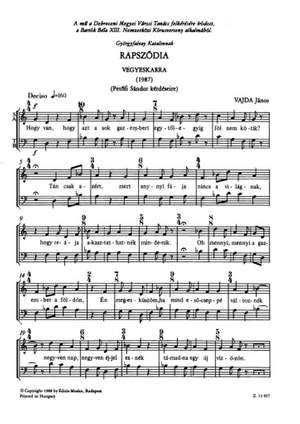 Vajda, Janos: Rapszodia