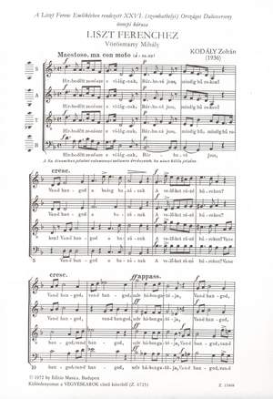 Kodaly, Zoltan: Ode to Liszt