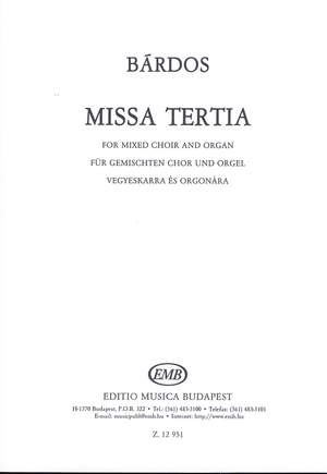 Bardos, Lajos: Missa tertia