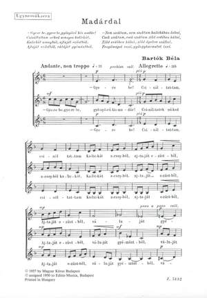 Bartok, Bela: Madardal