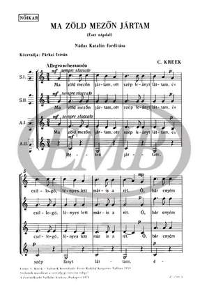 Cyrillus Kreek Sheet Music