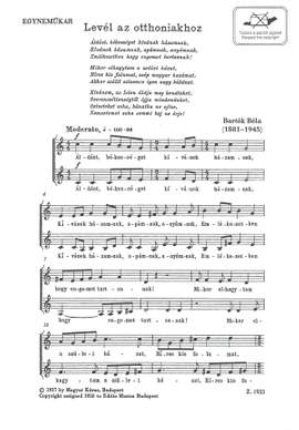 Bartok, Bela: Level az otthoniakhoz