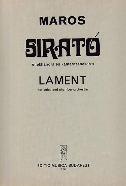 Maros, Rudolf: Lament