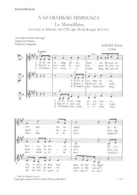 Rouget de L'Isle: La Marseillaise (vocal)