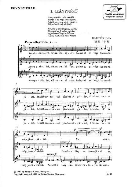Bartok, Bela: Leanynezo