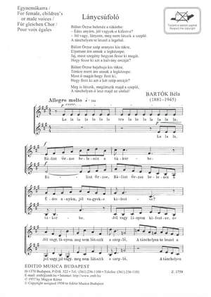 Bartok, Bela: Leanycsufolo