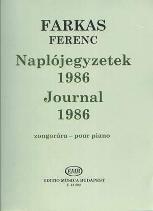 Farkas, Ferenc: Journal 1986
