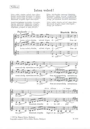 Bartok, Bela: Isten veled