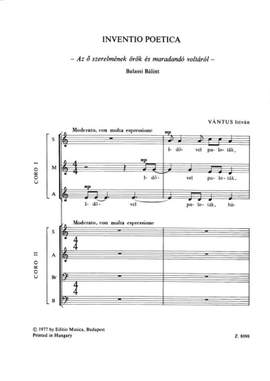 Vantus, Istvan: Inventio poetica