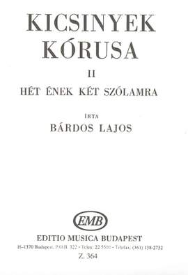 Bardos, Lajos: Kicsinyek korusa Vol.2